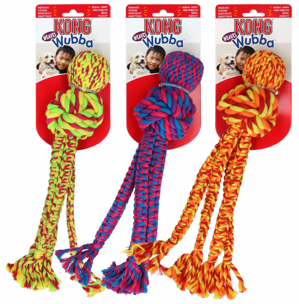 KONG Wubba Weaves met touw Ass. L
