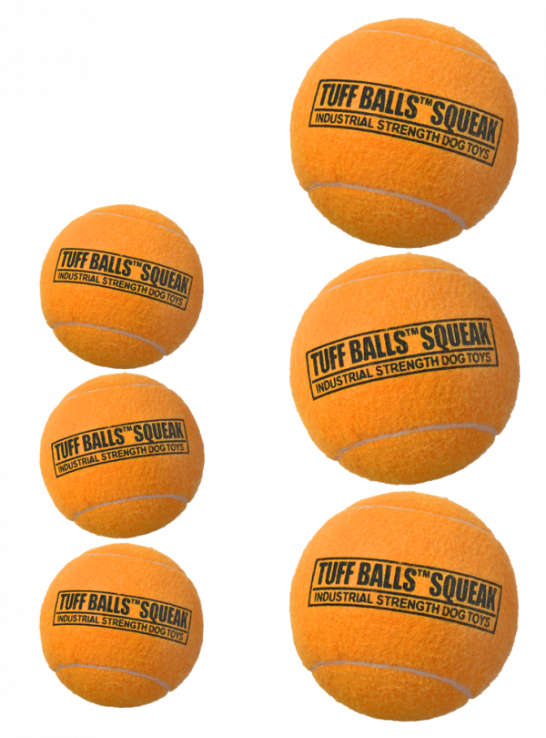 Tuff Balls Squeak 4,5cm 3-Pack Oranje