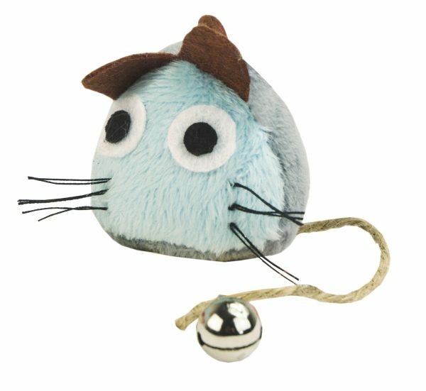Crazy Cat Funny Mouse licht blauw vol met Madnip