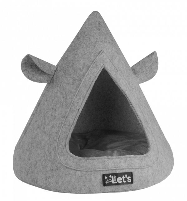 Let's sleep Pet Cave TeePee Grijs