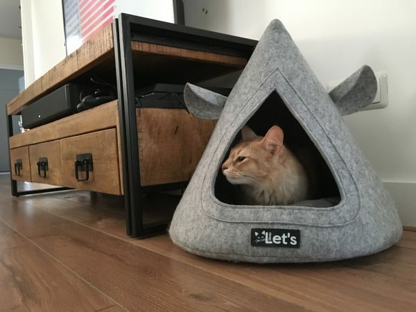 Let's sleep Pet Cave TeePee Grijs