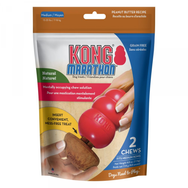 KONG Marathon 2-pk Peanut Butter Medium
