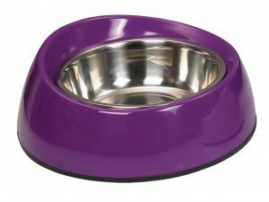 Eetpot hond inox/quatro melamine paars 16cm 0,16L