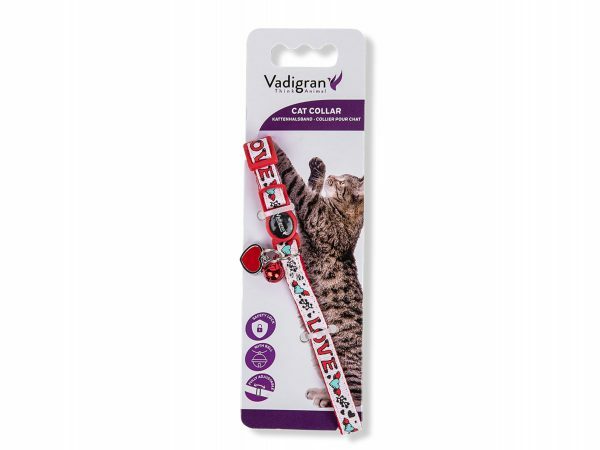 Halsband kat Charm wit 20-30cmx10mm