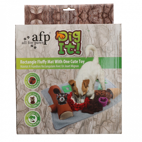 AFP Dig it - Rectangle Fluffy mat with cute toy