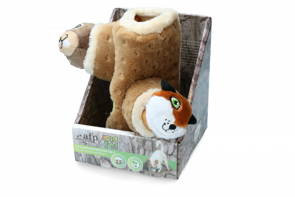 AFP Dig it - Tree Trunk Burrow - S with 2 cute toys