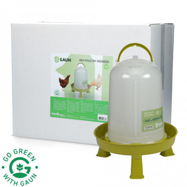 Pluimvee drinktoren 10 l Bio green lemon op pootjes