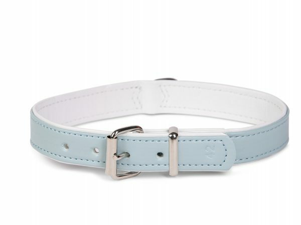 Halsband kunstleder Sunrise l,blauw37cmx17-19mm S
