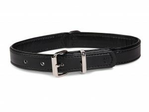 Halsband kunstleder Sunrise zwart 42cmx17-19mm S-M