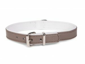 Halsband kunstleder Sunrise stone 32cmx12-14mmXS-S