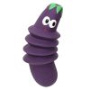 Speelgoed hond latex Aubergine ribble 19,5cm