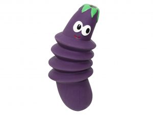 Speelgoed hond latex Aubergine ribble 19,5cm