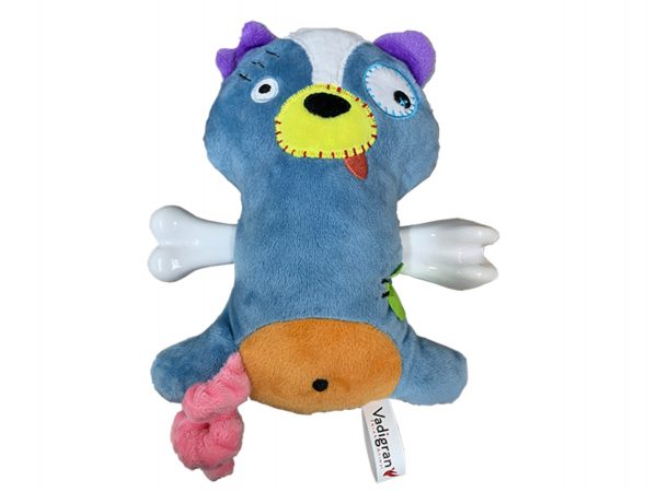 Speelgoed hond Scary stinkdier met been 17,5cm