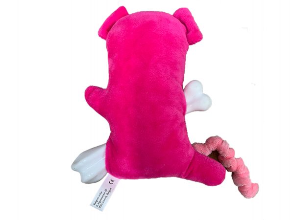 Speelgoed hond Scary varken met been 17,5cm