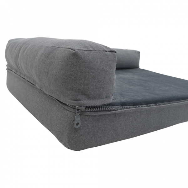 Madison Royal pet bed Oxford & Velours Grijs M