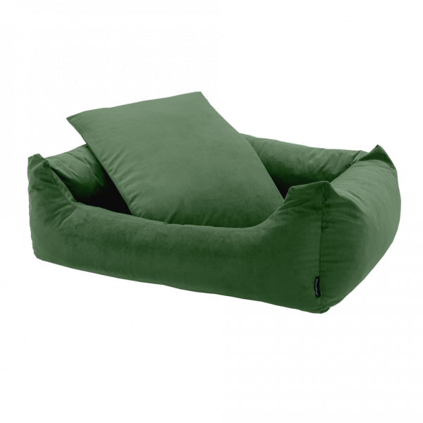 Madison Velours Dog Bed Groen S