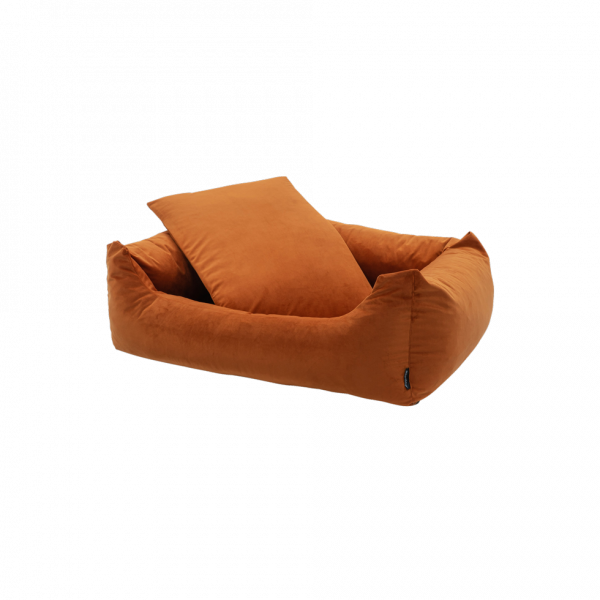 Madison Velours Dog Bed Oranje S