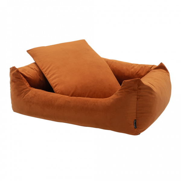 Madison Velours Dog Bed Oranje S