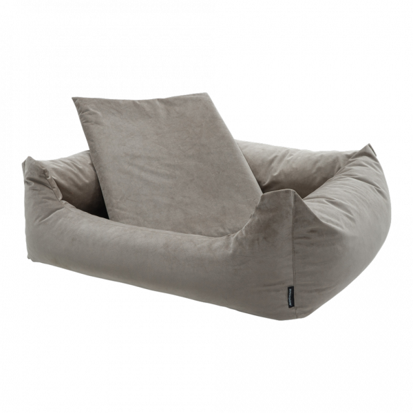 Madison Velours Dog Bed Taupe S