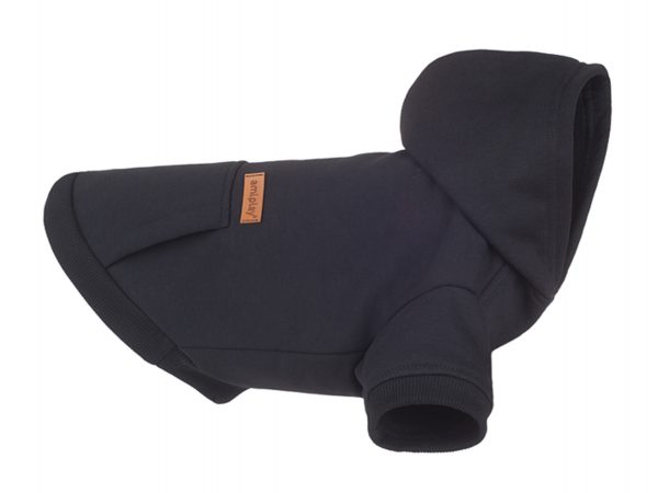 Ami Hoodie Texas zwart 30x32x46cm