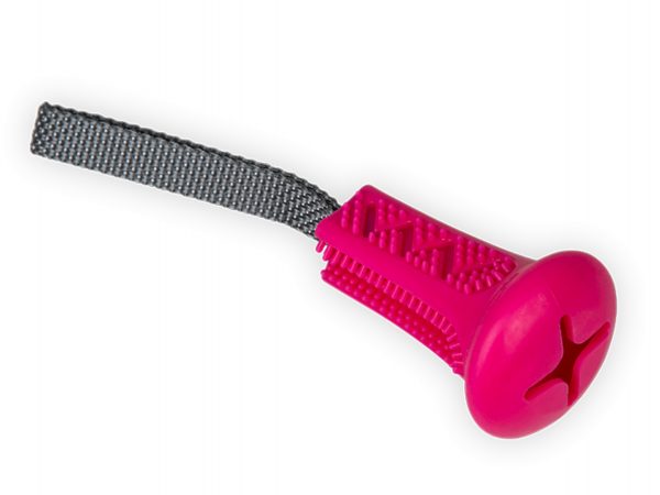 Speelgoed hond TPR dental snack toy roze 24cm