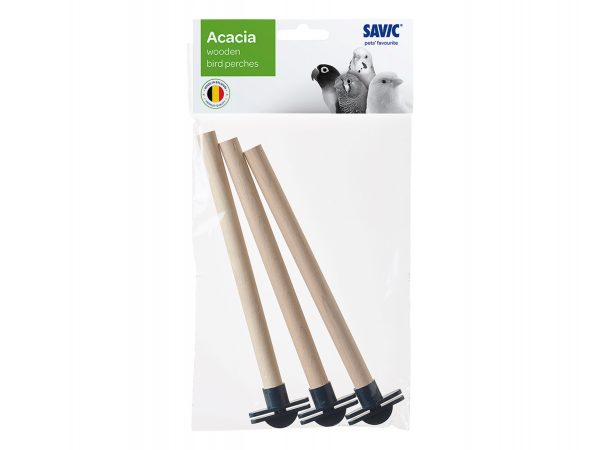 Houten vogel stok Accacia 18cm (3pcs)