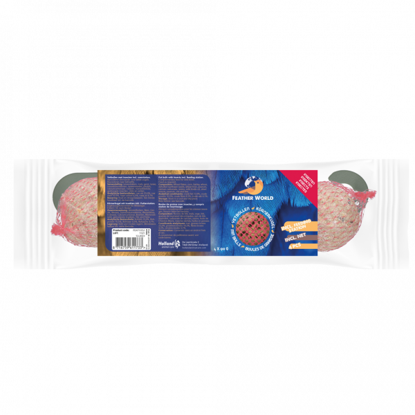 Feather World Voerstation met 4 mezen insectbolletjes
