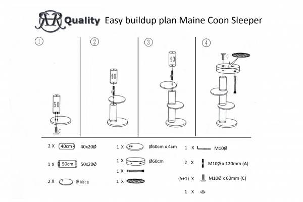 Krabpaal Maine Coon Sleeper PLUS Blackline Dark Grey