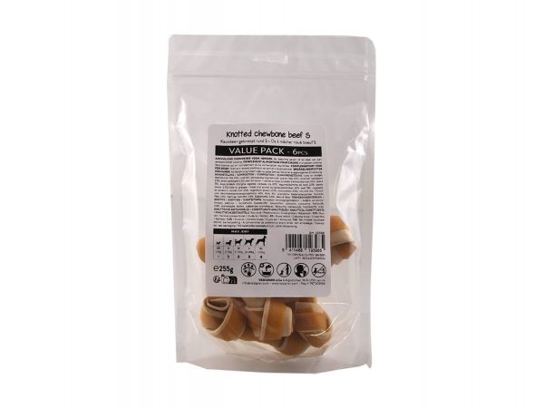 Kauwbeen geknoopt rund S 255g/10cm (6) Promo Pack